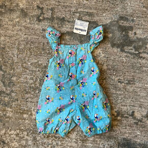 JoJo Maman Bebe Tucan Sunsuit 0-3 Months NWT - Picture 7 of 9